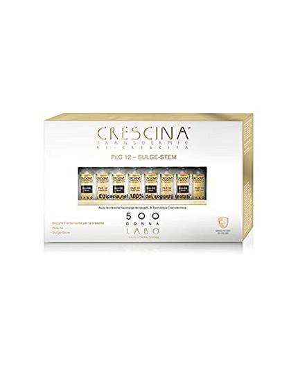 Crescina Ricrescita Capelli 500 per Donna, 20 Fiale